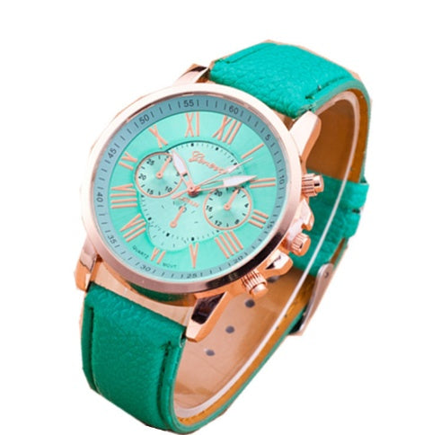 "Geneva Retro Quartz Watch – Stylish Three-Eye Design for Men & Couples"