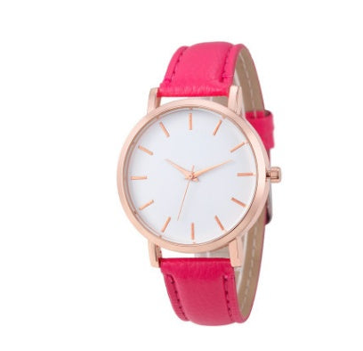 "Stylish Women's Quartz Watch – Lightweight PU Leather Strap & Alloy Case"