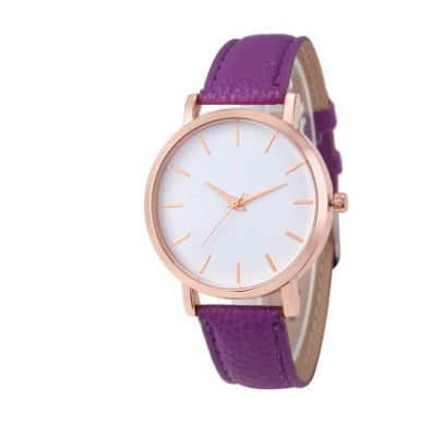 "Stylish Women's Quartz Watch – Lightweight PU Leather Strap & Alloy Case"