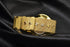 "Golden Fashion Quartz Watch – Circular Dial with Stainless Steel Clasp"