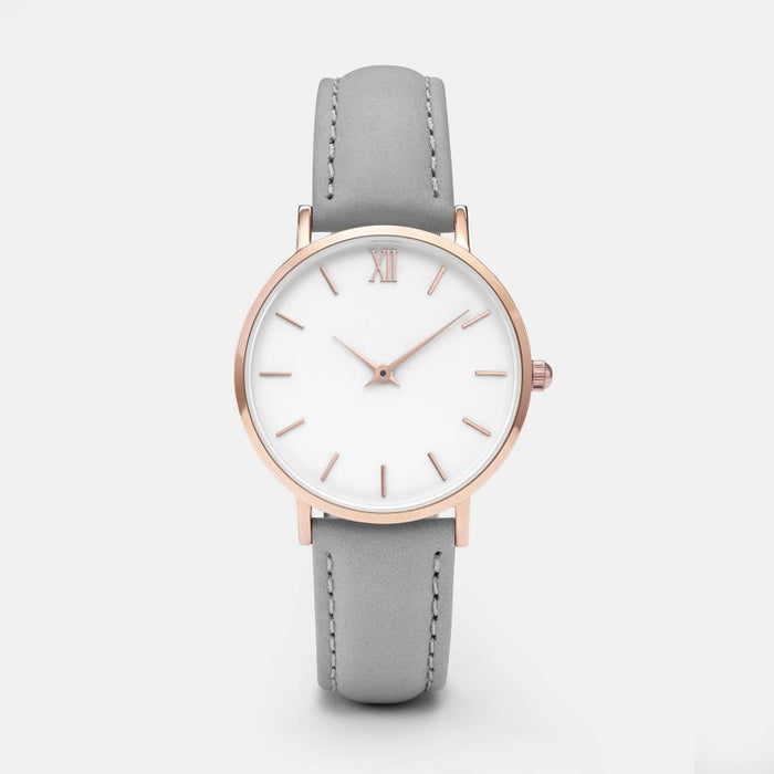 "Stylish Women's Quartz Watch – Lightweight PU Leather Strap & Alloy Case"