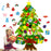 Children's DIY felt Christmas tree with lights