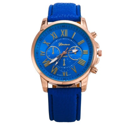 "Geneva Retro Quartz Watch – Stylish Three-Eye Design for Men & Couples"