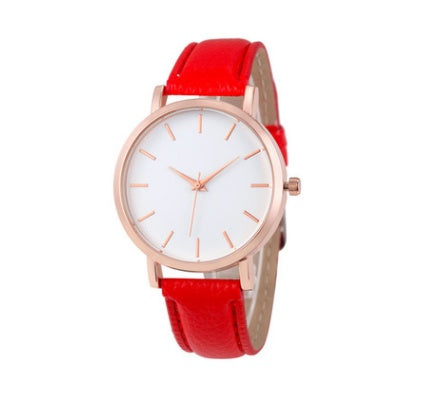 "Stylish Women's Quartz Watch – Lightweight PU Leather Strap & Alloy Case"