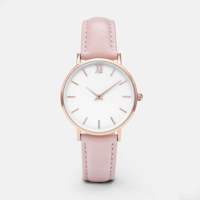 "Stylish Women's Quartz Watch – Lightweight PU Leather Strap & Alloy Case"