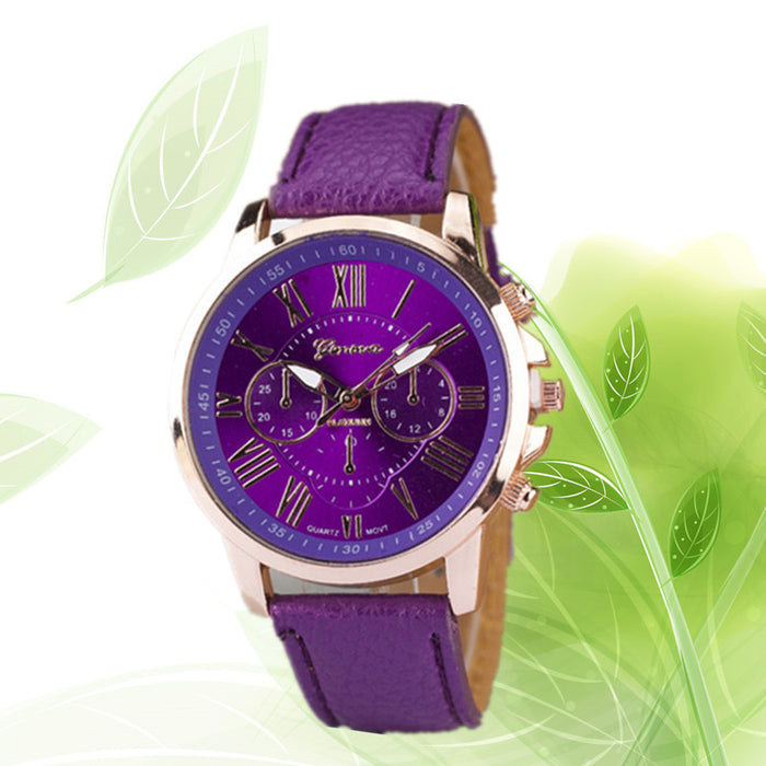 "Geneva Retro Quartz Watch – Stylish Three-Eye Design for Men & Couples"