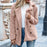 Loose Lapel Fluffy Coat Winter Button Jacket Cardigan Outwear For Women Clothing