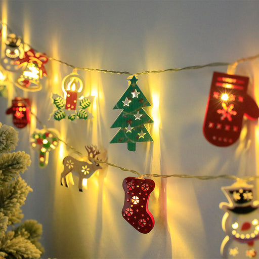 Christmas LED Light String Santa Claus Elk Snowman Xmas Ornament String Light Christmas Decorations New Year Navidad Gift