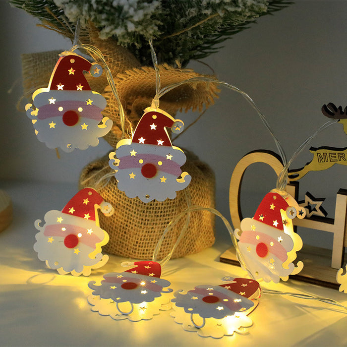 Christmas LED Light String Santa Claus Elk Snowman Xmas Ornament String Light Christmas Decorations New Year Navidad Gift